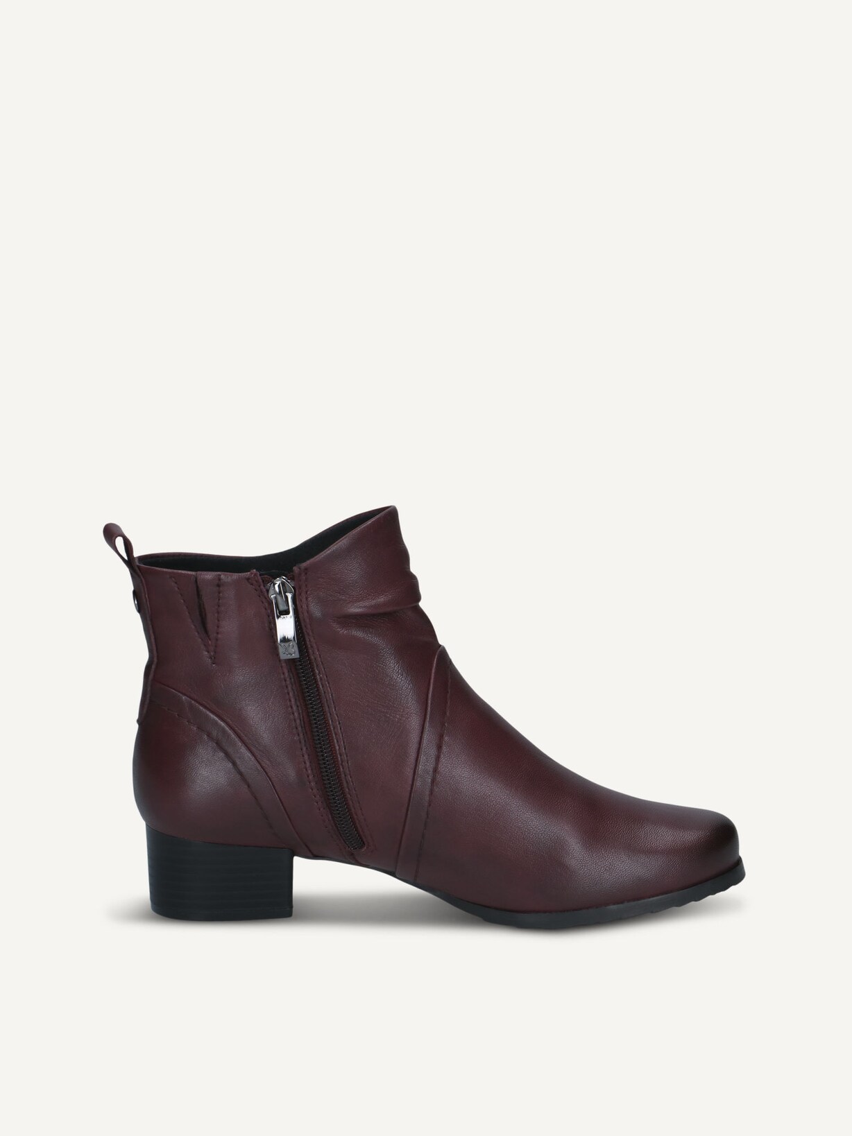 Caprice, Leather Bootie - red BORDEAUX NAPPA, image 3 of 5