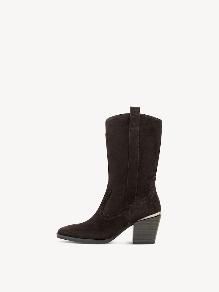 Marco Tozzi, Lederstiefelette - braun MOCCA