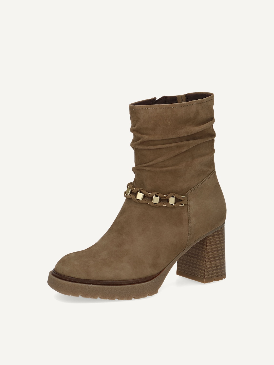 Caprice, Leather Bootie - khaki OLIVE SUEDE, image 1 of 6