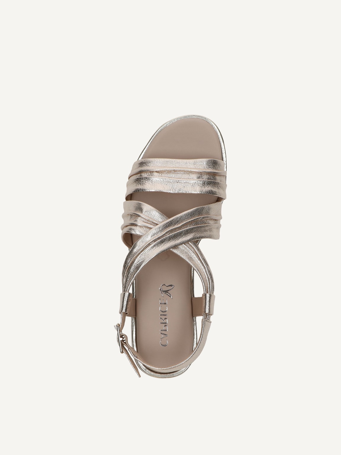Caprice, Leather Sandal - metallic PLATIN METAL., image 5 of 5