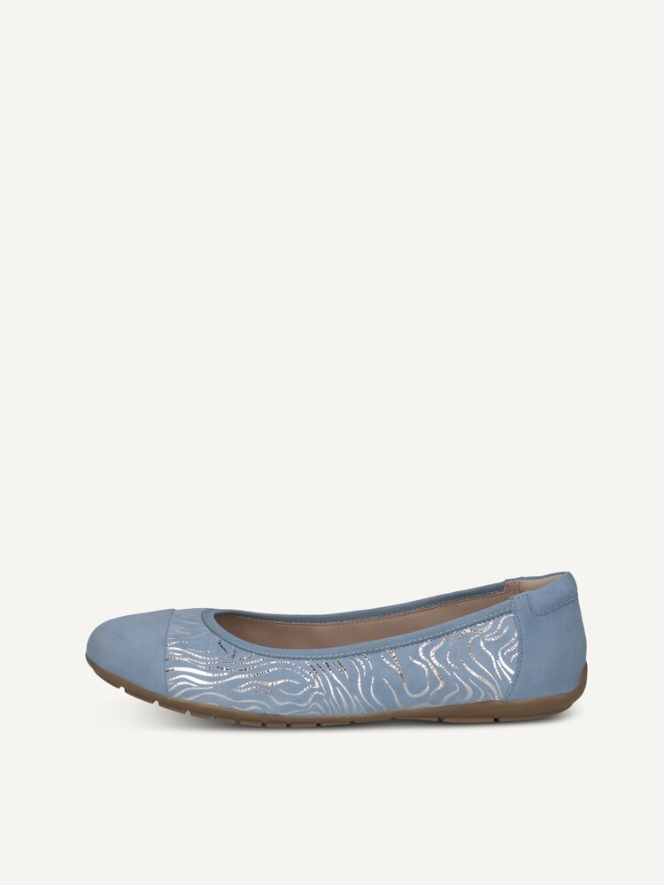 Caprice, Leather Ballerina - blue BLUE COMB, image 3 of 6