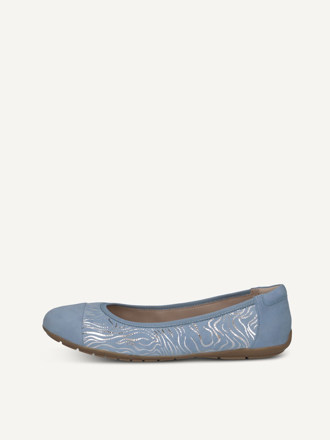 Caprice, Leather Ballerina - blue BLUE COMB, image 3 of 6