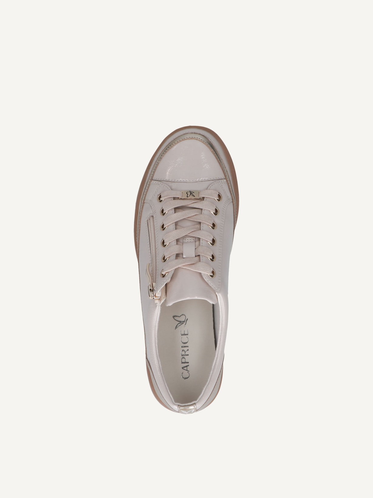 Caprice, Basket en cuir - beige CREAM/GOLD, image 5 sur 6