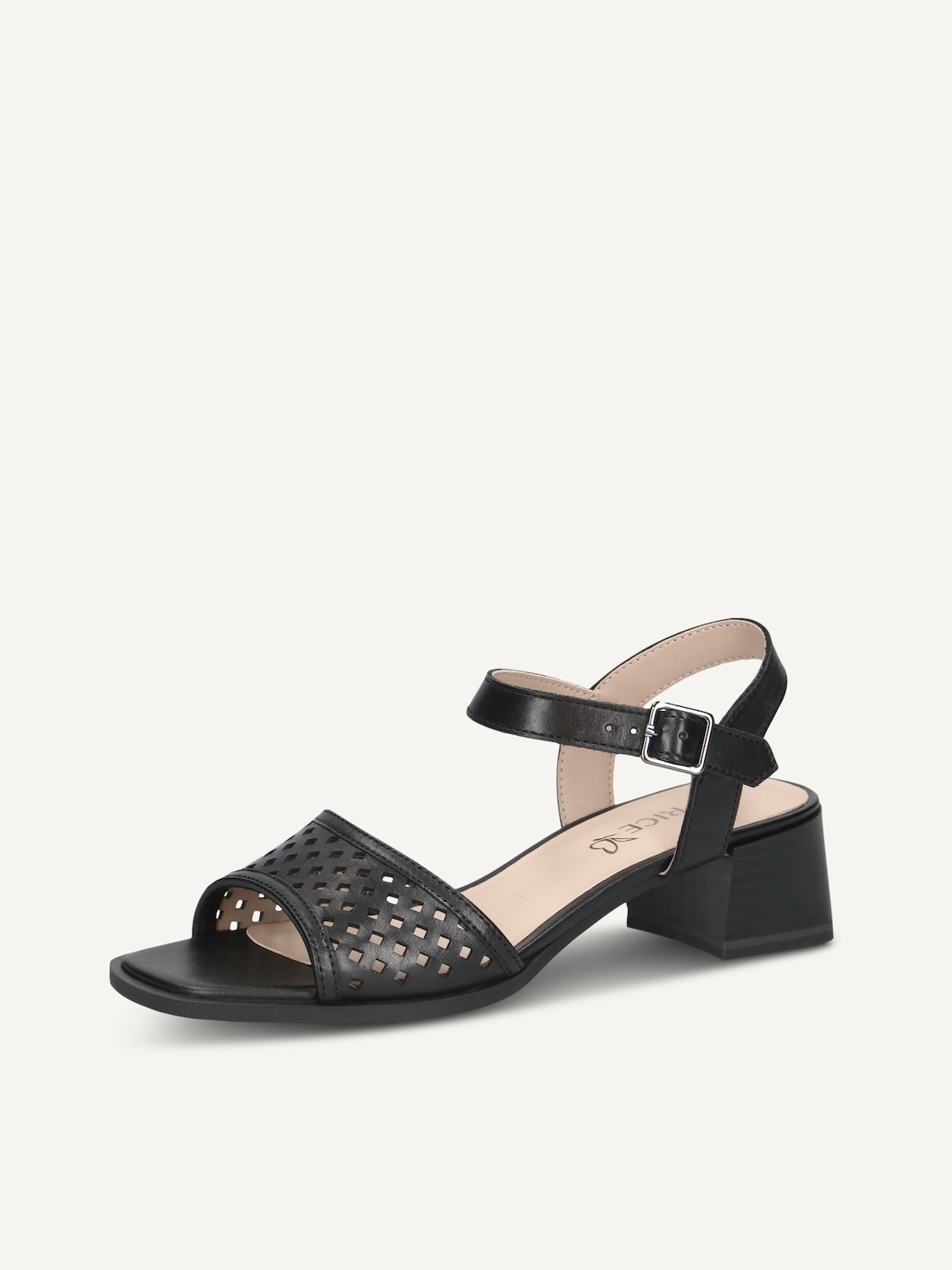 Caprice, Leather Heeled sandal - black BLACK NAPPA, image 1 of 5