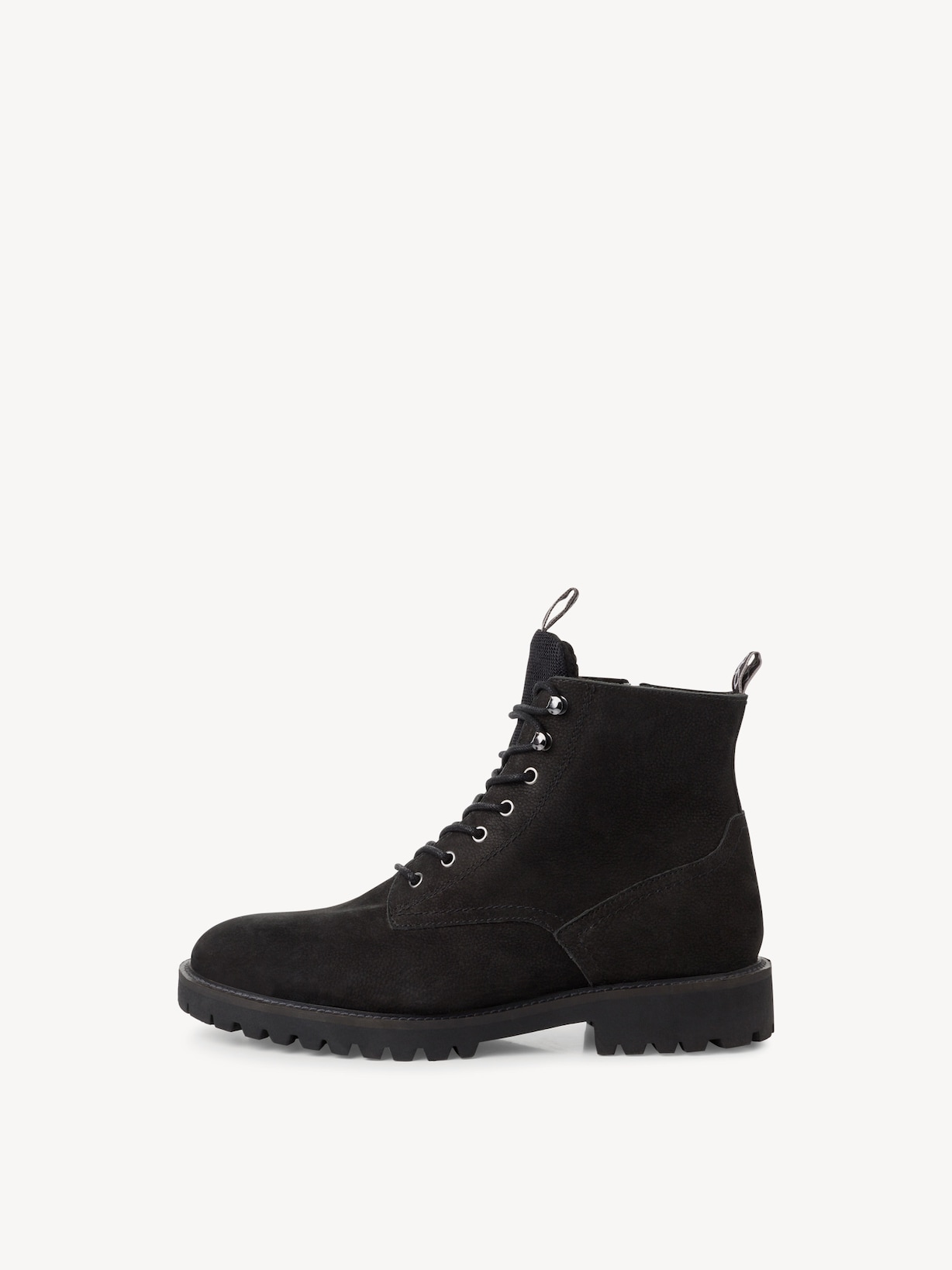 Marco Tozzi, Leren Enkellaarsje - zwart warme voering BLACK NUBUCK, afbeelding 2 van 6