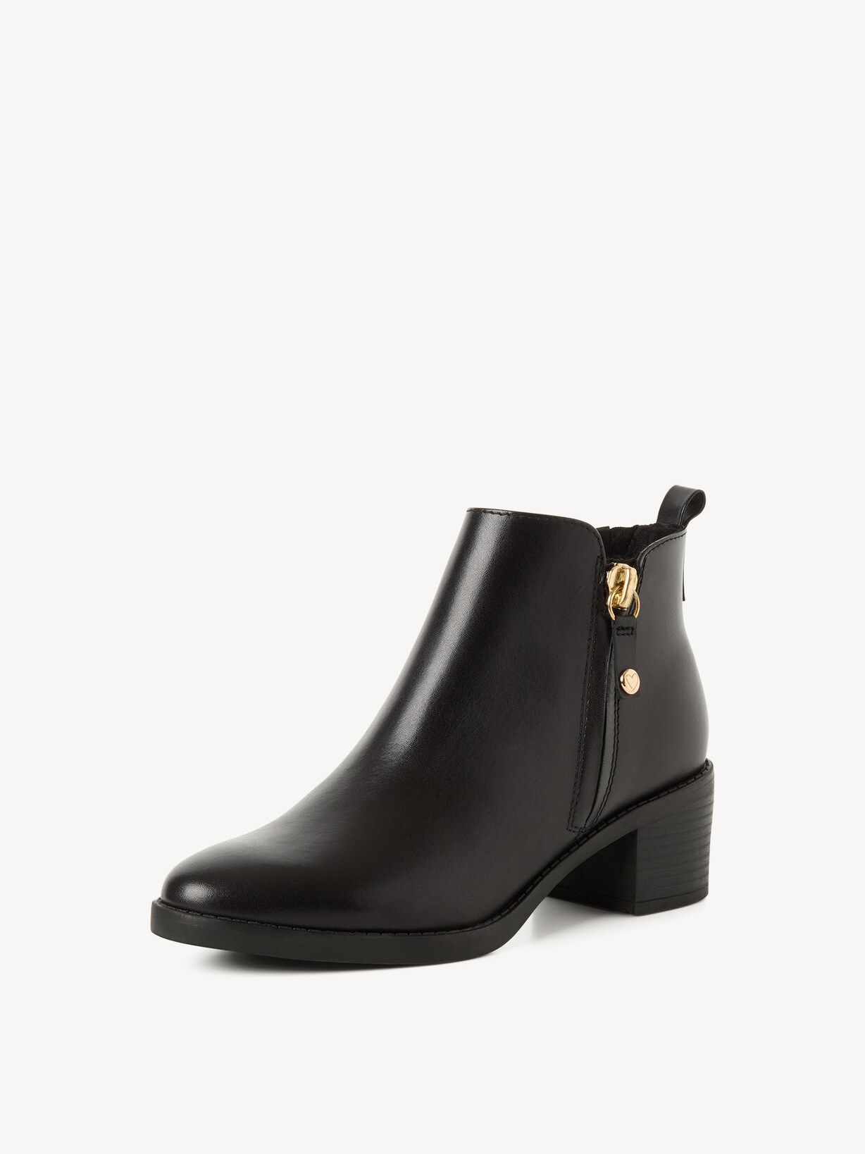 Marco Tozzi, Bottine en cuir - noir BLACK, image 1 sur 6