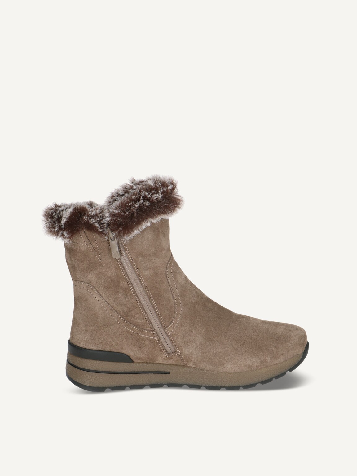 Caprice, Bootie - brown warm lining TAUPE SUEDE, image 3 of 5