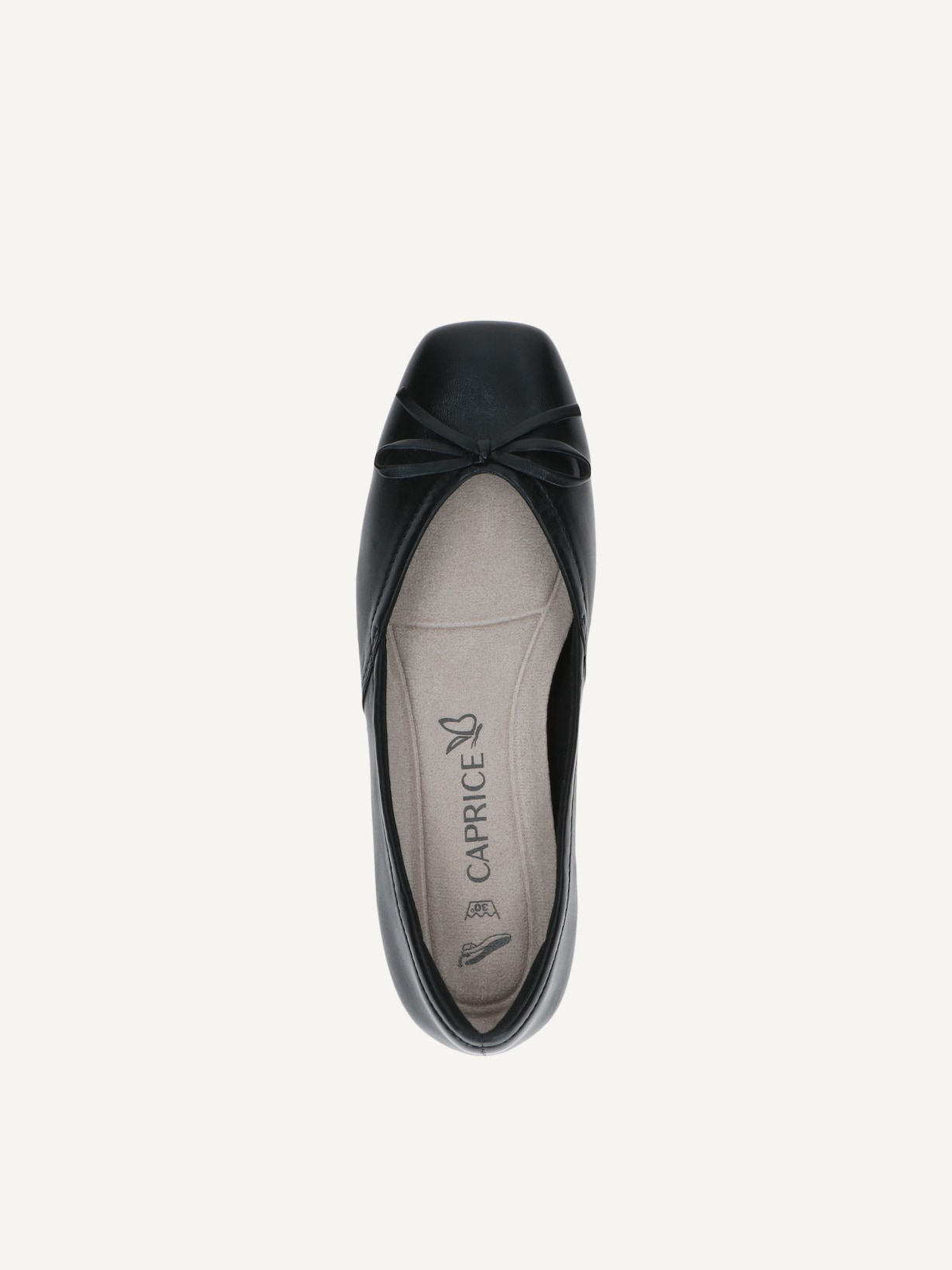 Caprice, Ballerine en cuir - noir BLACK SOFTNAP., image 4 sur 5