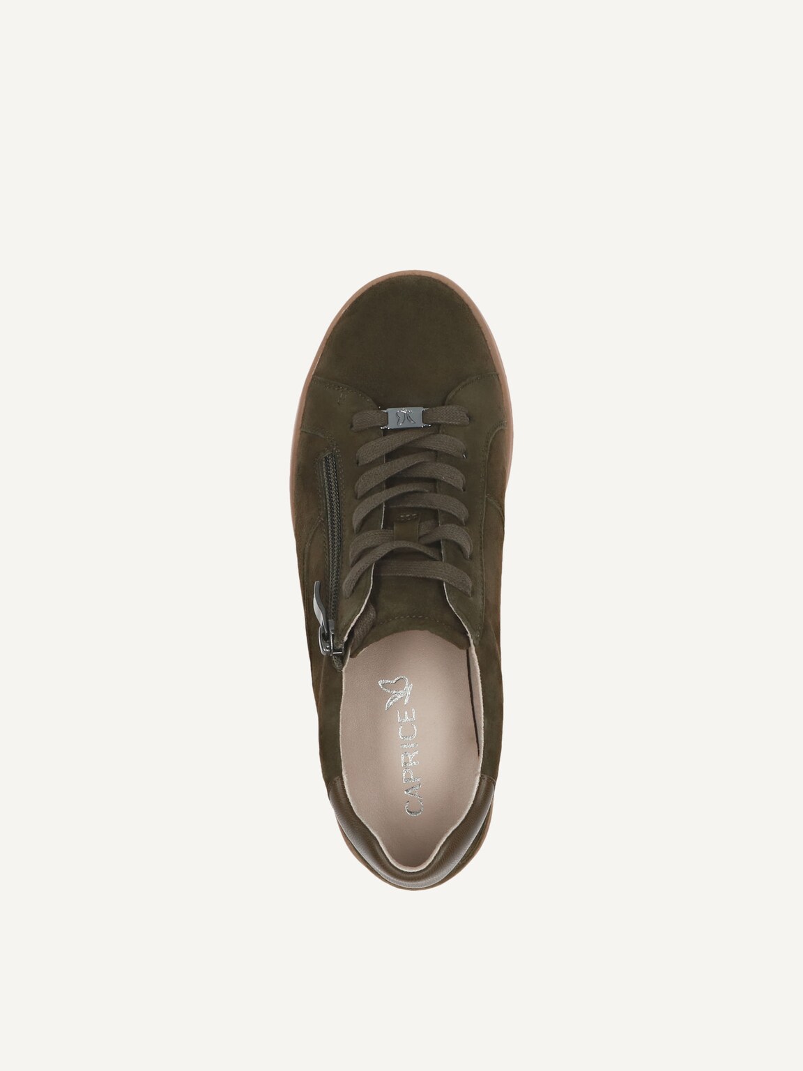 Caprice, Leather Sneaker - khaki KHAKI SUEDE, image 6 of 6