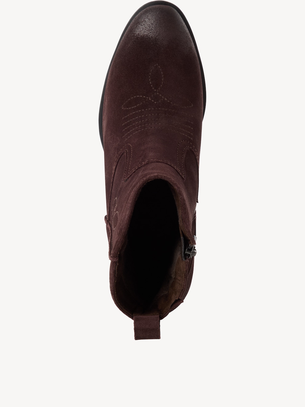 Marco Tozzi, Leather Bootie - brown MOCCA SUEDE, image 5 of 6