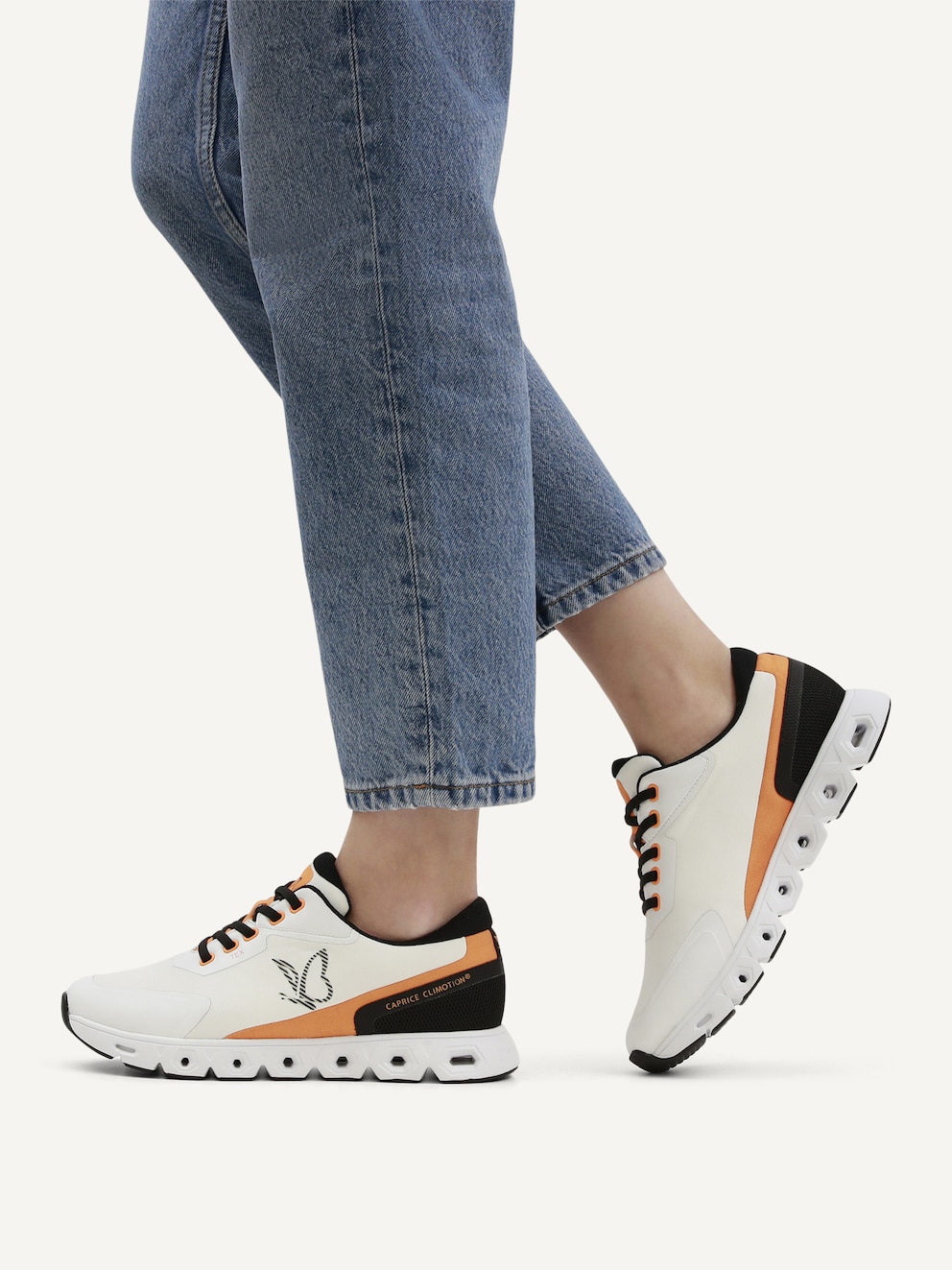 Caprice, Basket - blanc WHITE/ORANGE, image 2 sur 6