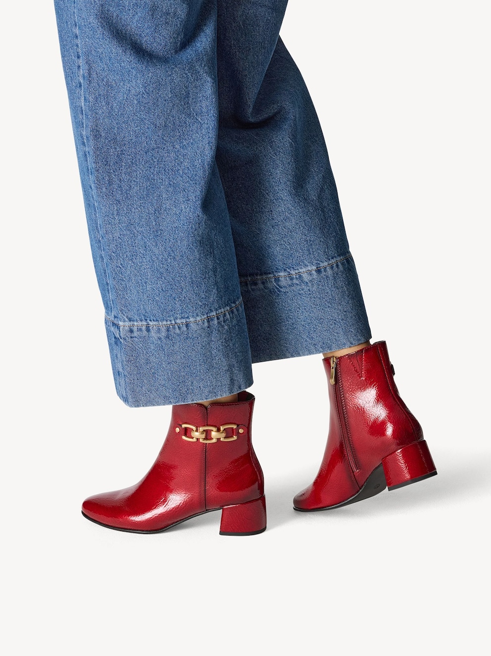 Marco Tozzi, Stivaletti - rosso DK.RED PAT., immagine 2 di 7