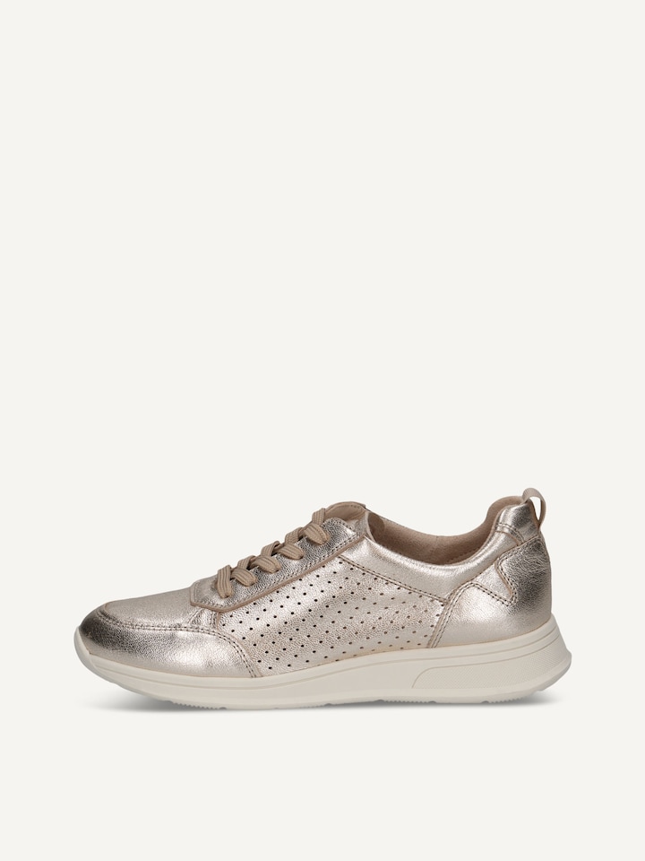 Caprice, Basket en cuir - métallique PLATIN METAL.