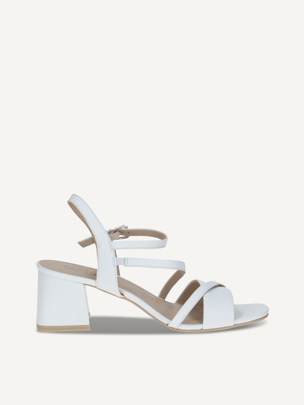 Caprice, Sandale à talon en cuir - blanc WHITE NAPPA, image 3 sur 5