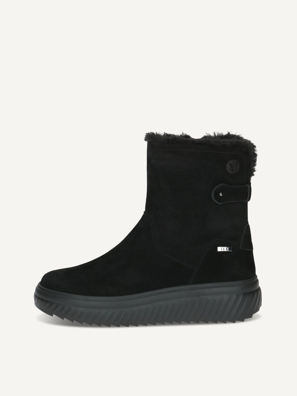 Caprice, Leather Bootie - black warm lining BLACK SUEDE, image 2 of 5