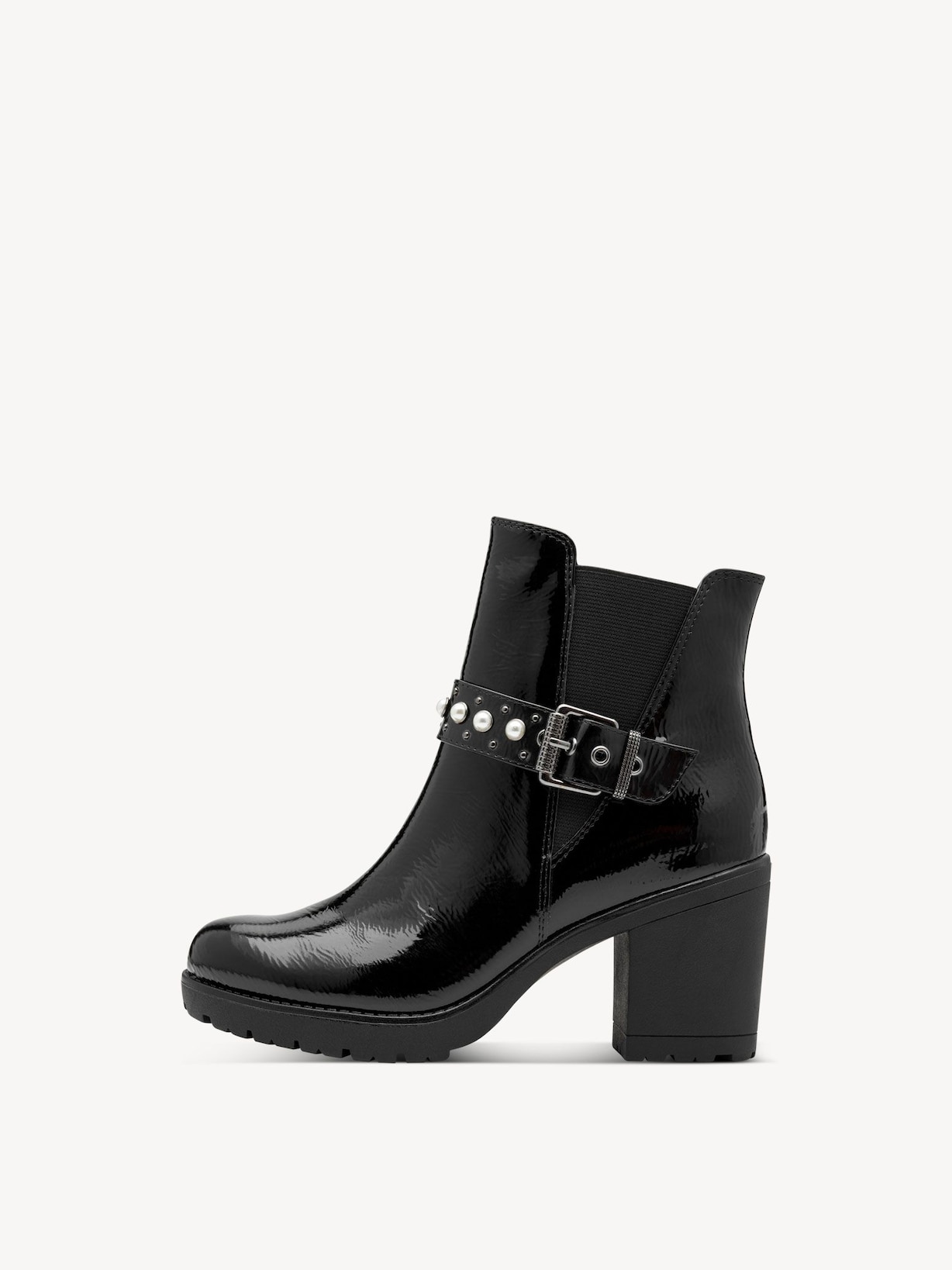 Marco Tozzi, Kotníčková obuv - černá BLACK PATENT, obrázek 3 z 7