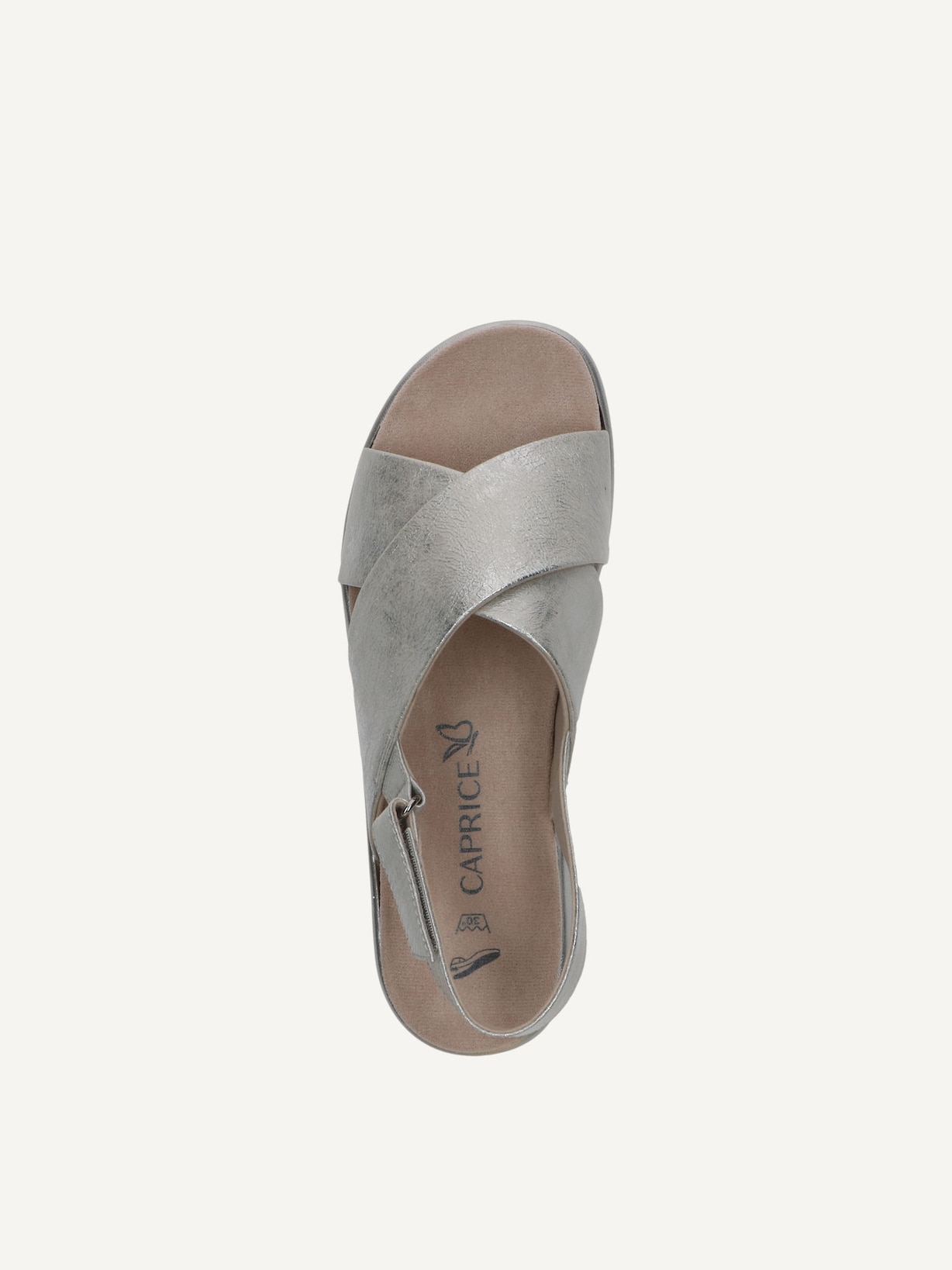 Caprice, Sandale en cuir - métallique SILVER PATENT, image 5 sur 6