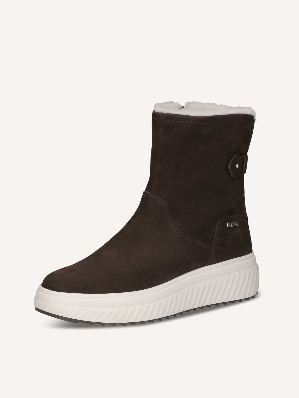Caprice, Leather Bootie - grey warm lining DK GREY SUEDE, image 1 of 5