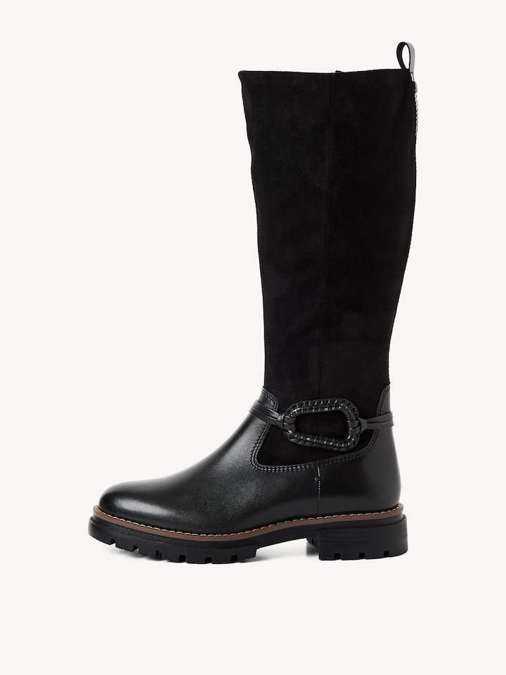 Marco Tozzi, Boots - black warm lining, BLACK COMB