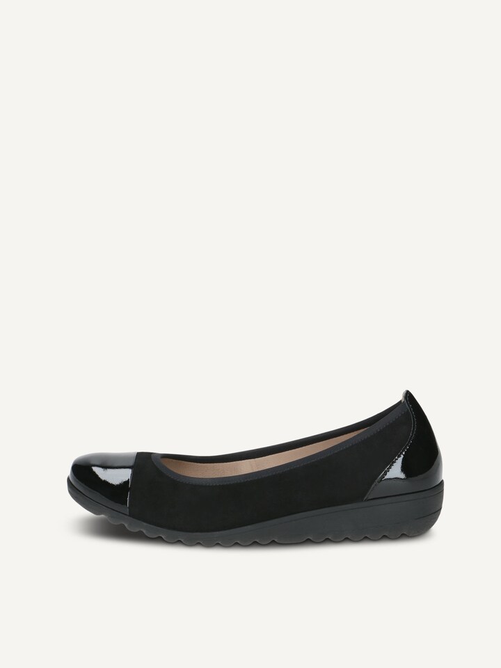 Caprice, Ballerine en cuir - noir BLACK SUE COMB