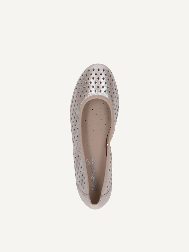 Caprice, Ballerine en cuir - marron TAUPE METALLIC, image 5 sur 6