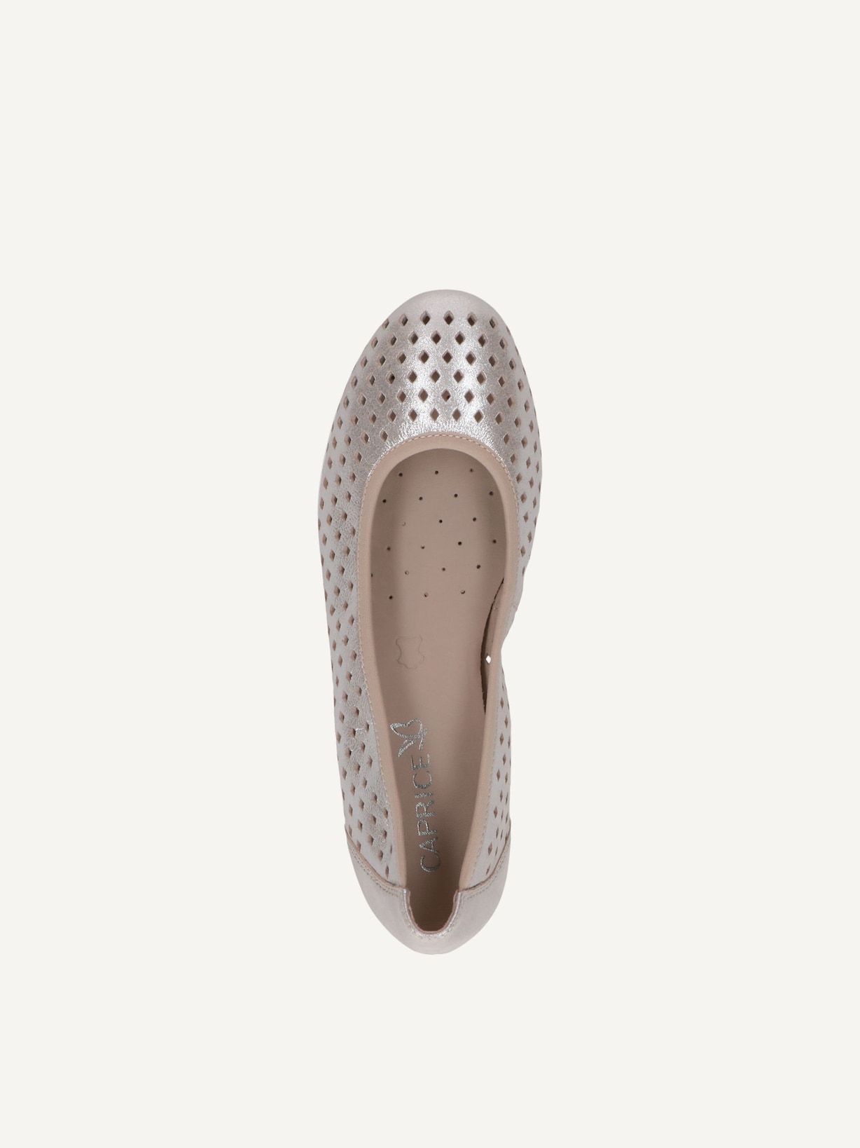 Caprice, Ballerine en cuir - marron TAUPE METALLIC, image 5 sur 6