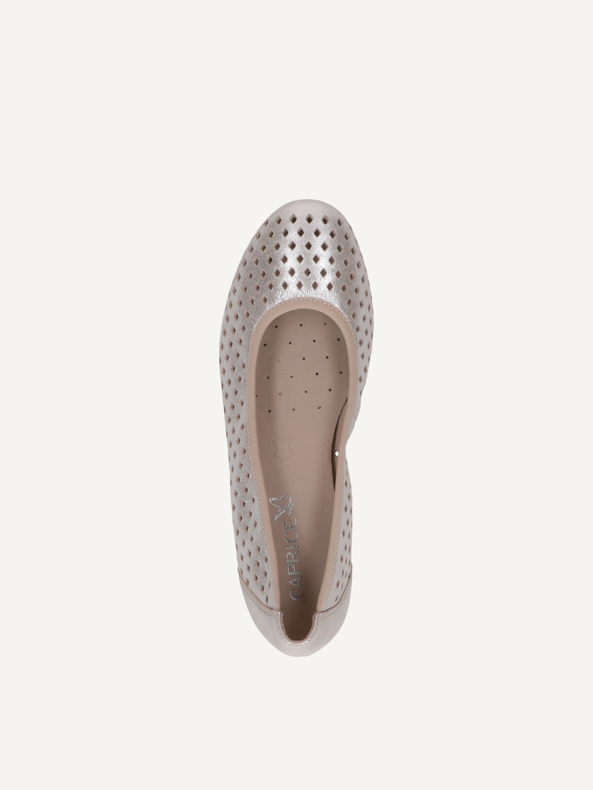 Caprice, Leather Ballerina - brown TAUPE METALLIC, image 6 of 6