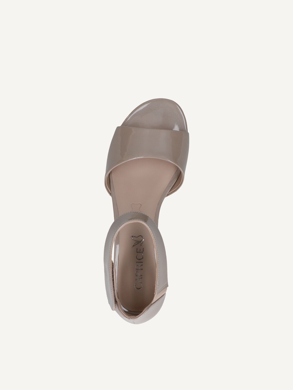 Caprice, Leather Heeled sandal - beige BEIGE PATENT, image 5 of 5