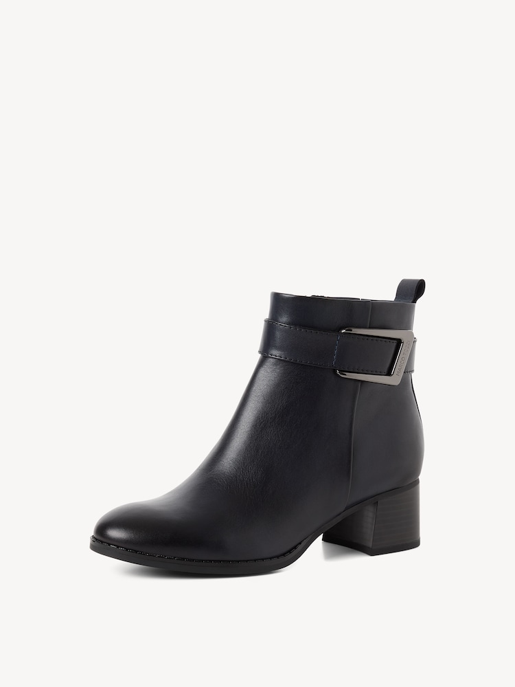 Marco Tozzi, Leather Bootie - blue DK.NAVY, image 2 of 6
