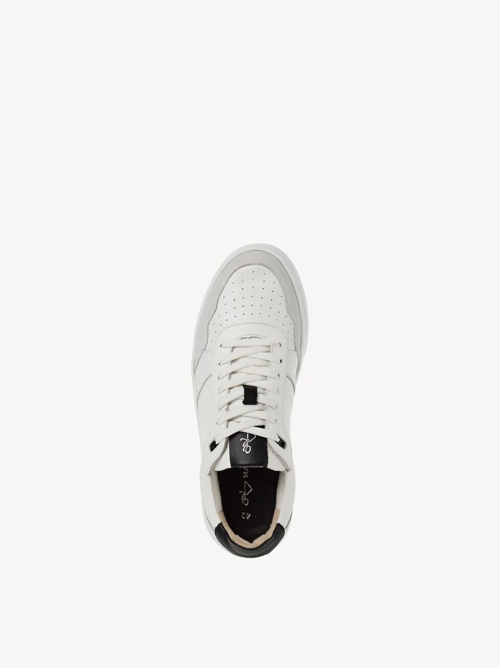 Marco Tozzi, Leren Sneaker - offwhite WHITE/BLACK, afbeelding 5 van 6