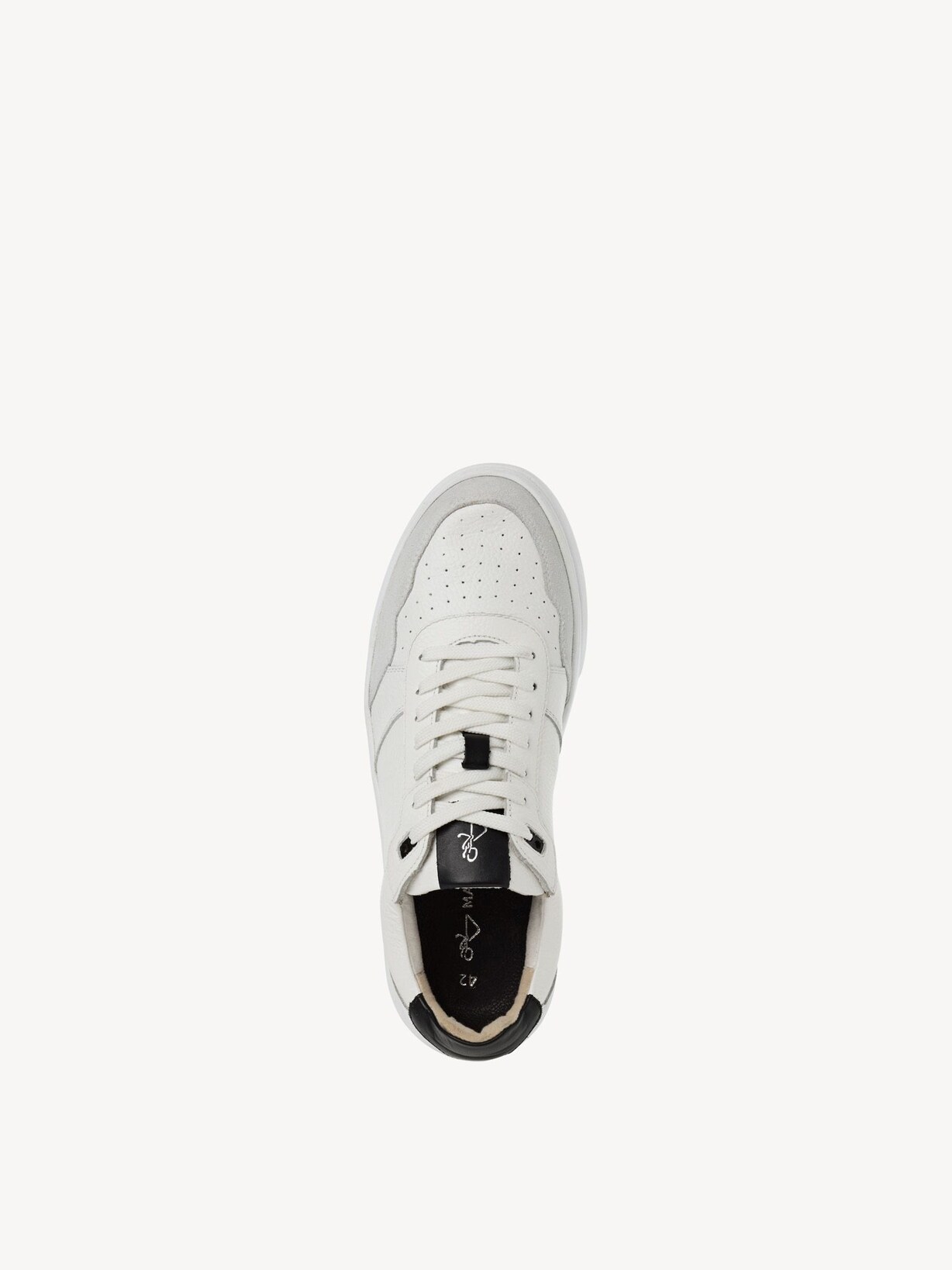 Marco Tozzi, Leren Sneaker - offwhite WHITE/BLACK, afbeelding 5 van 6