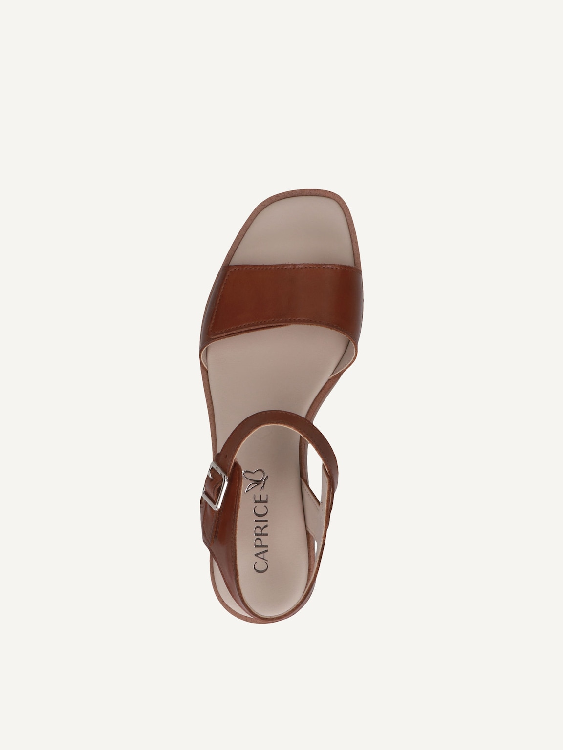 Caprice, Leather Heeled sandal - brown COGNAC NAPPA, image 5 of 5