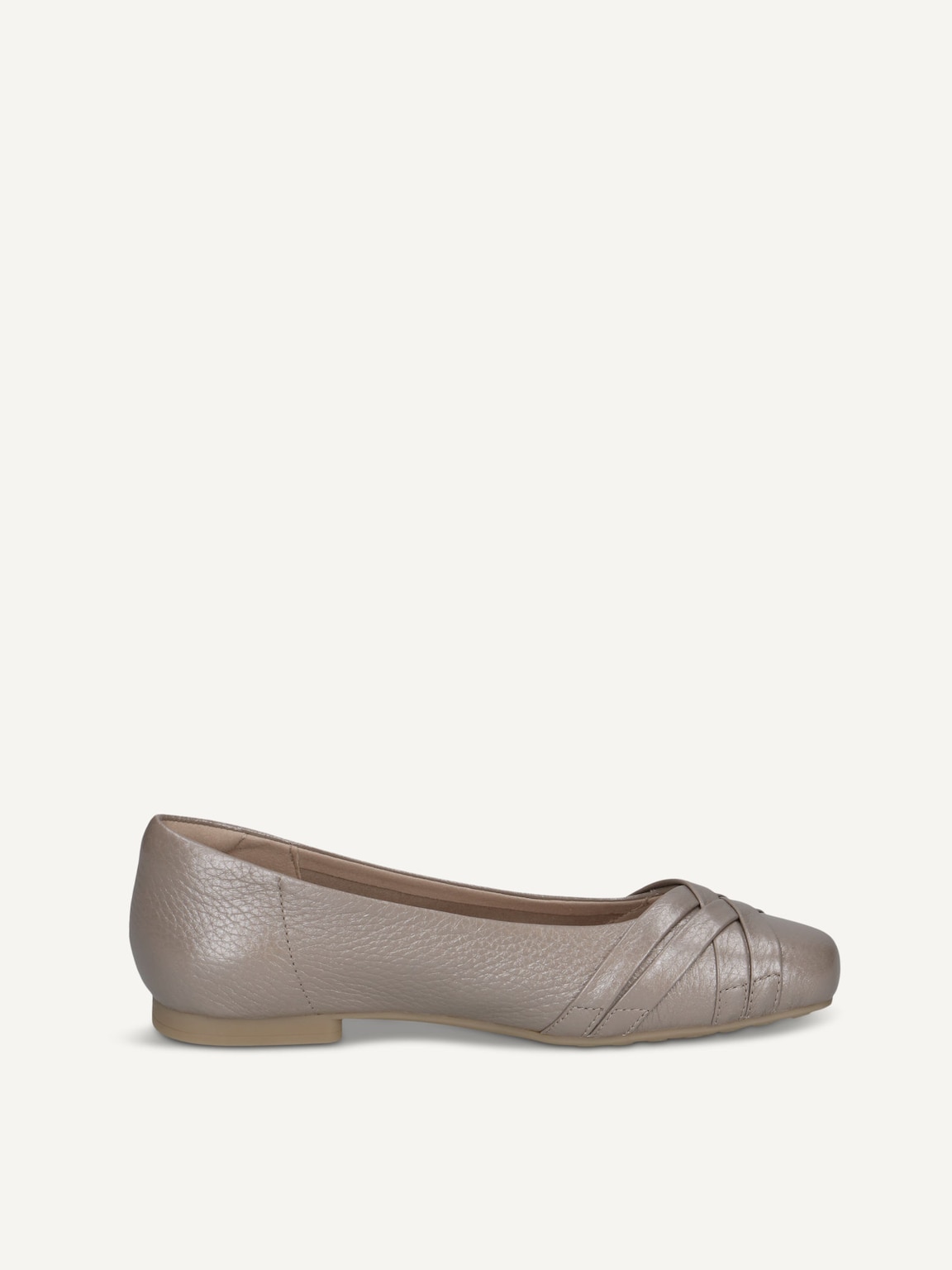 Caprice, Leather Ballerina - grey STONE PER.DEER, image 3 of 5
