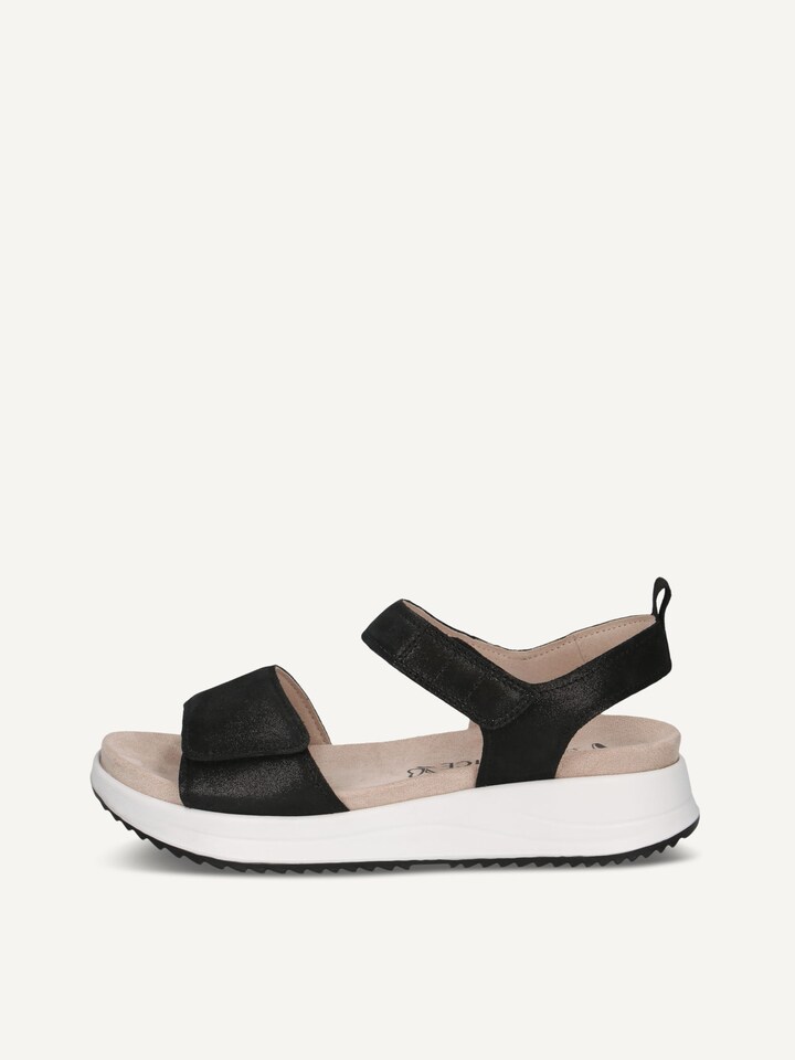 Caprice, Sandale en cuir - noir BLACK METALLIC