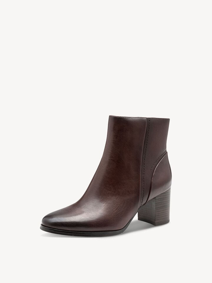 Marco Tozzi, Lederstiefelette - braun MOCCA
