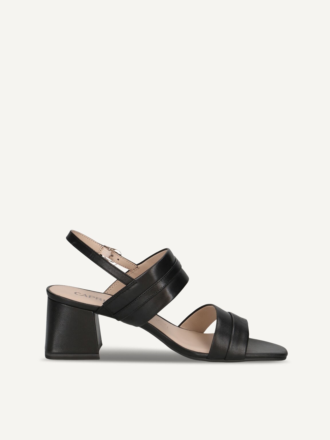 Caprice, Leather Heeled sandal - black BLACK NAPPA, image 3 of 5