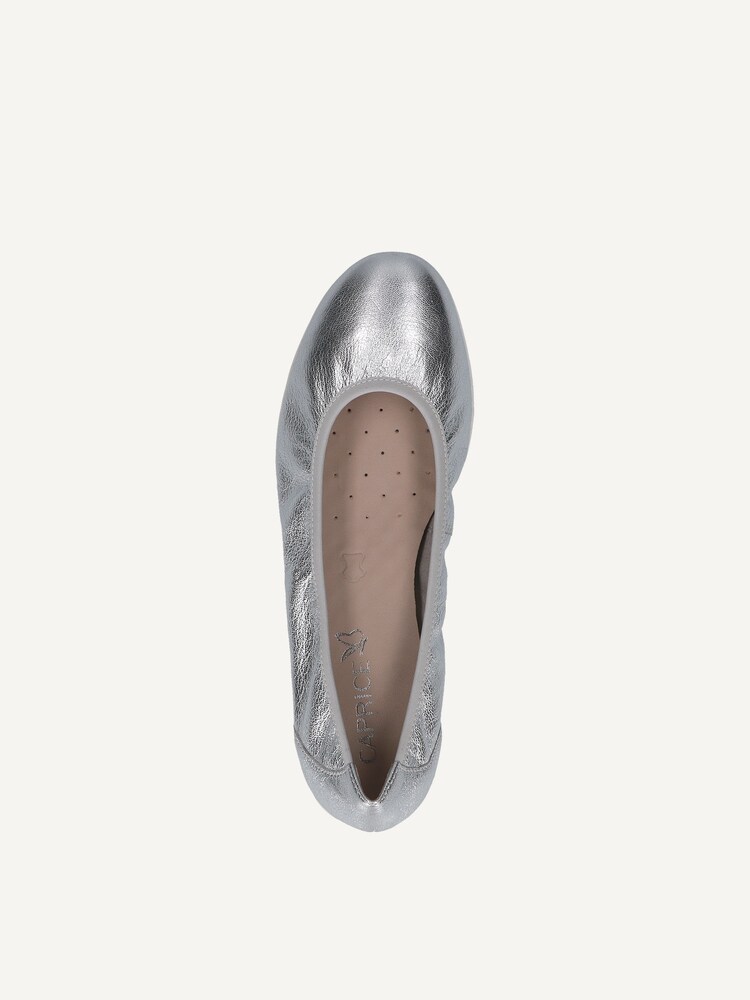 Caprice, Ballerine en cuir - métallique SILVER METAL., image 4 sur 5