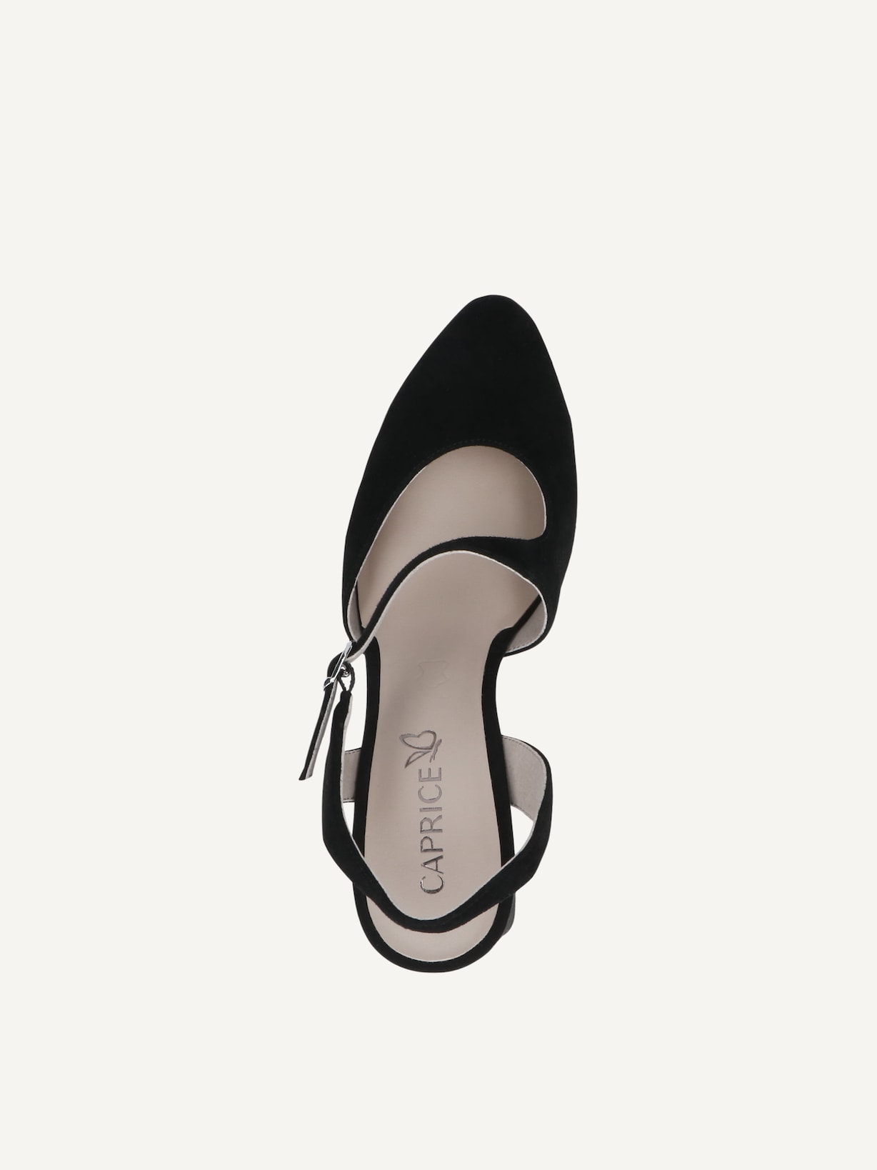 Caprice, Leather sling pumps - black BLACK SUEDE, image 5 of 6