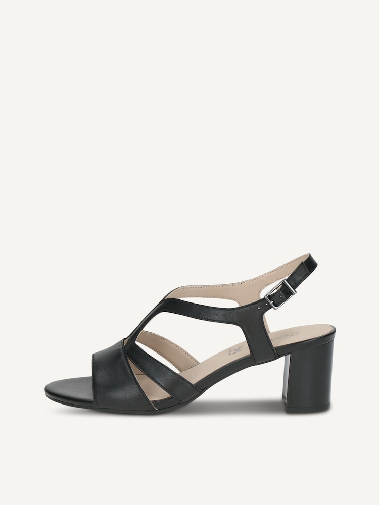 Caprice, Leather Heeled sandal - black BLACK NAPPA, image 3 of 6