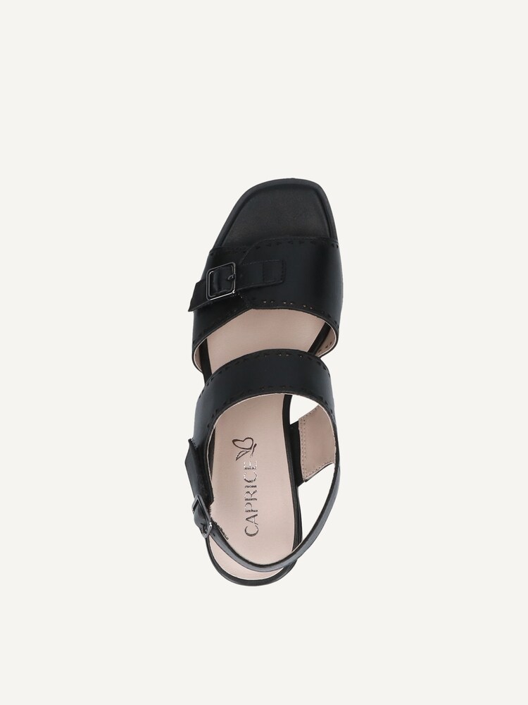 Caprice, Sandale à talon en cuir - noir BLACK NAPPA, image 4 sur 5