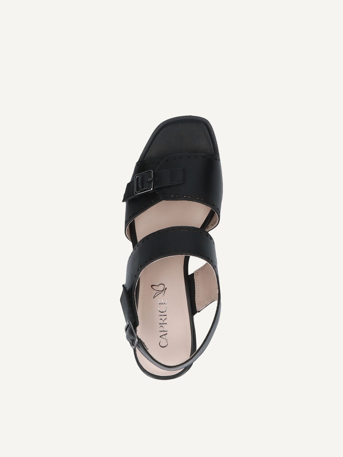 Caprice, Leather Heeled sandal - black BLACK NAPPA, image 5 of 5