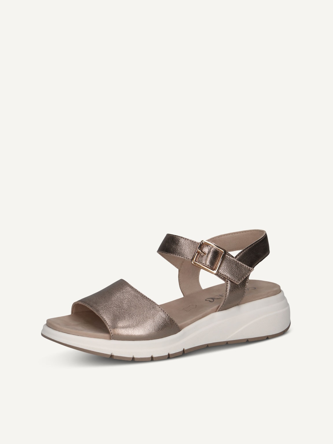 Caprice, Leather Sandal - brown TAUPE METALLIC, image 1 of 5