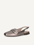 Not selected, Caprice, Leather sling pumps - metallic BROWN METALLIC