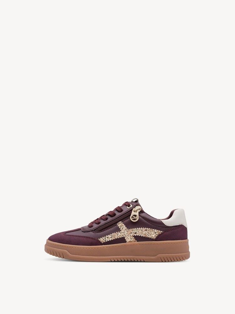 Marco Tozzi, Sportowe - czerwony MULBERRY COMB, obraz 3 z 7