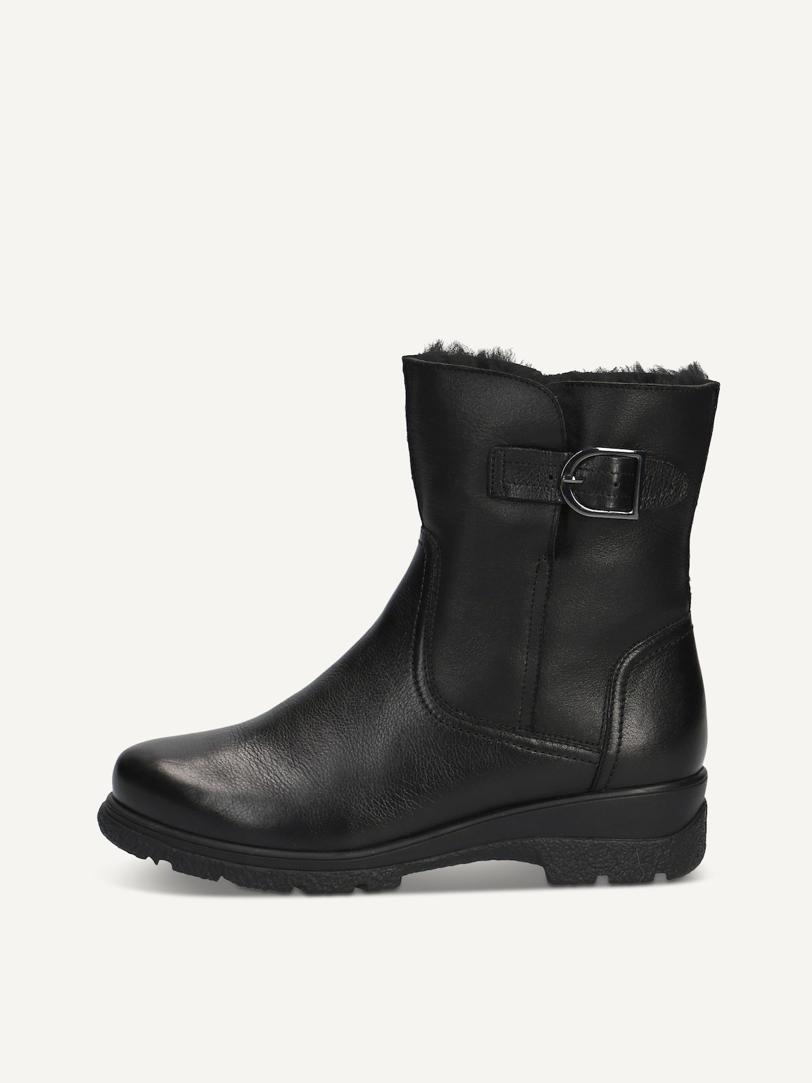 Caprice, Leather Bootie - black warm lining BLACK NAPPA, image 2 of 5