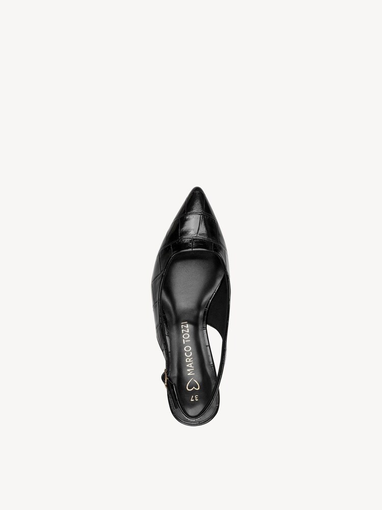 Marco Tozzi, Decolleté - nero BLACK CROCO, immagine 3 di 6