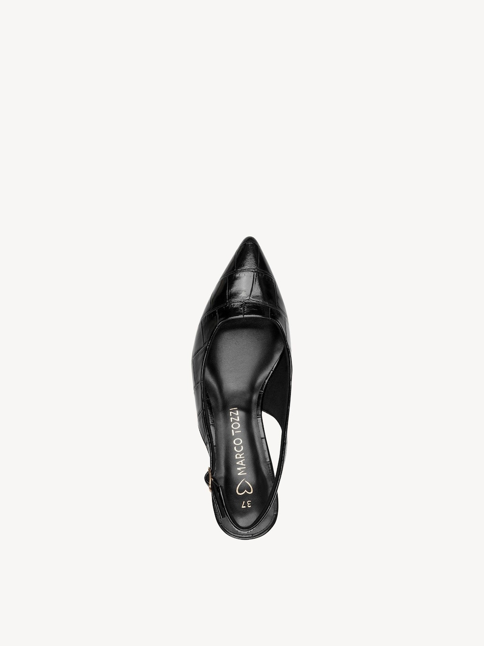 Marco Tozzi, Pumps - sort BLACK CROCO, billede 5 af 6