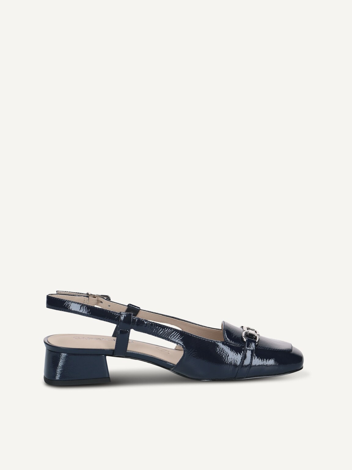 Caprice, Leather sling pumps - blue OCEAN NAPLAK, image 3 of 5