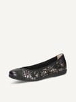 Not selected, Caprice, Leather Ballerina - black BLACK/GUNMETAL