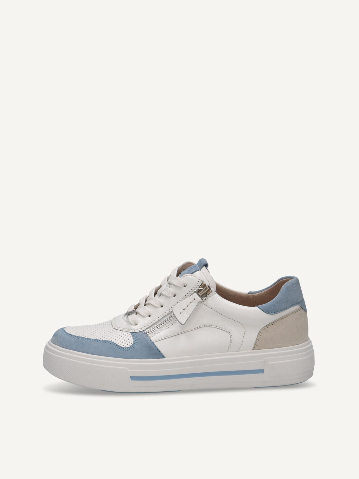 Caprice, Leather Sneaker - blue JEANS/WHITE, image 2 of 5